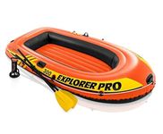 Intex Explorer Pro Inflatable Boat, Boat + Paddles + Pump, Three Person (244 x 117 x 36 cm)