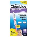 Clearblue Digital Ovulation Test Predictor Kit, Plus Bonus Rapid Detection Pregnancy Test, 20 Ovulation Tests & 1 Pregnancy Test