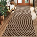 koloko 2ft x 19ft Runner Rug Non-Slip Outdoor Indoor Carpet Runner Custom Size Floor Runners Area Rugs Mat with Rubber Backing for Hallway Entryway Balcony Patio Kitchen Garage Stair Laundry