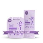 TRUTH & HAIR Hydro Nourish Conditioner (120ml) & Shampoo (180ml) for Curly Hair | With Aloevera Leaf Powder, Hyaluronic Acid, Collagen, Argan Oil & Shea Butter | SLS and Paraben free | Dermat Approved