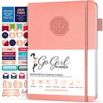 GoGirl Planner and Organizer for Women – Compact Size Weekly Planner, Goals Journal & Agenda to Improve Time Management, Productivity & Live Happier. Undated – Start Anytime, Lasts 1 Year – Peach Pink