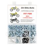 Xitomer 227 PCS Plastics Engine Body Frame Exhaust Bolts Kit Fit For DR-Z400 DRZ400 DRZ 200 250 350 400 650 DR 70 100 110 125, Full Sets complete Fairing bodywork Bolts