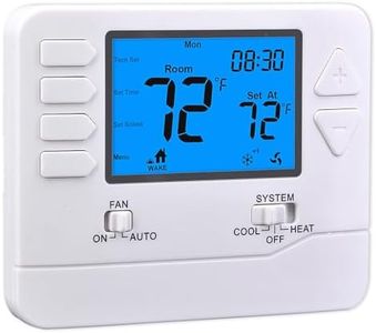 Suuwer 5-1-1 Day Programmable Thermostats for Home 2 Heat/ 2 Cool Conventional Multistage Systems
