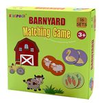 Memory Match Game – 16 Matching Pairs Preschool Memory Games Featuring Barnyard Element, Non Toxic Educational Memory Matching Game, Perfect for Kids, Toddlers, 3 Year Old or Up