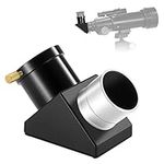 Neewer 1.25" 90° Zenith Diagonal Mirror, Erecting Image Positive Optic Mirror Adapter for Refractor and Catadioptric Astronomical Telescope Eyepiece