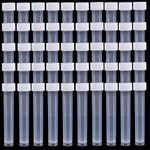 50Pcs 10ml White Lab Plastic Frost Test Tubes Vial Seal Cap, Graduated Marks Centrifuge Tubes Skirted Conical Bottom for Laboratory School Educational