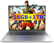 OTVOC Laptop 16 inch Windows 11, VocBook 16, 12th Gen N95, Up to 3.4GHz, 16GB DDR5 RAM, 1TB PCIE NVME SSD, 16" FHD IPS 1920x1200, 2.0MP, 2.4G+5G WiFi, BT 5.0, HDMI, RJ45, Type C, Gray