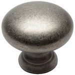 Cosmas 4950WN Weathered Nickel Cabinet Hardware Round Mushroom Knob - 1-1/4" Diameter, 10 Pack