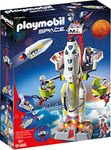 Playmobil 9488 Space Mars Mission Rocket with Launch Site with Lights and Sound, experience for little space explorers, educational toy, fun imaginative role play, play set for children ages 6+