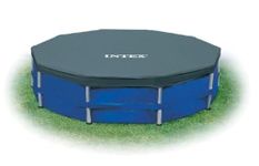 Intex 58901E 15-Foot Round (10-inch Overhang) Pool Cover, Blue