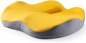 Seat Cushion, Gautio Coccyx Office Chair Cushion, Tailbone Hemorrhoid Ergonomic Cushion, Donut Pillow Pain Relief for Sores & Sciatica, Memory Foam Seat Cushion for Desk Chair & Car Driving (Yellow)