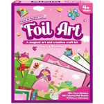 Foil Art Fun Kit for Kids: Foil Art Fairy Princess Arts and Crafts Mess Free Art Craft Supplies for Girls 4 5 6 7 8 9 Year Old Kids Activity Kit Travel Toys Christmas Birthday Gifts