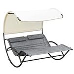 Outsunny Outdoor Double Chaise Rock