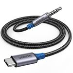 UGREEN USB C to 3.5mm Jack Cable 6.6FT Stereo 24bit DAC Car Aux to USB C Lead TRRS Type C Headphone Audio Compatible with iPhone 15 Pro Max/16 Galaxy S24 Ultra S23 S20 FE 2024 iPad Pro Pixel 9/8 (2M)
