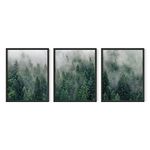 HAUS AND HUES Misty Forest Print Nature Poster - Forest Posters Landscape Photography Prints, Tree Posters and Mountain Decor, Mountain Photography Poster, Mountains Landscape, (11"x14" UNFRAMED)