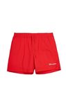 Champion Men's Legacy Icons Beachshorts-Crinkle Taslon Small Script Logo Swim Trunks, red, M