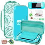 Switch Lite Case Accessories Kit: Switch Lite Case Clear, Switch Lite Carrying Case, Switch Lite Screen Protector, Game Case, Thumb Grips, Portable Protective Travel Case for Nintendo Switch Lite