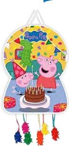 Piñata Infantil Decorativa Peppa Pig para Cumpleaños 65 x 46cm. Regalos Baratos para Fiestas de Cumpleaños, Bodas, Bautizos, Comuniones y Eventos. Decoración Hogar.