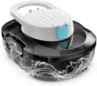 S1 Pro Cordless Robotic Pool Cleaner, 130-Min Runtime, Cleans Up to 1,292 Sq.Ft, Dual-Motor Pool Vacuum, Automatic Cleaner with Large Filter Basket, Fast Charging & Self-Parking(Glossy Black White)