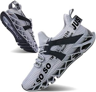 Mens Running Shoes Walking Non Slip Blade Type Sneakers, 9grey, 6.5