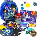 The Young Scientists Club Space Adventures Pack, STEM Kit, 13 Educational Activities, Includes Reusable Backpack, Space Navigator, DIY Constellations, Space Card Game & More, Multi