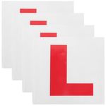ZYBHMJE 4 Pcs L Plates for Car Motorcycle Window Self Cling L Plates L Plates Adhesive Stickers Non Magnetic for New Drivers Automotive Internship Newbies