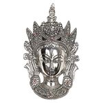 ARTVARKO Tara Devi Statue Tibetan Buddha Buddhist Metal Idol Deity ArtvarFace Mask Wall Hanging Tibetan Goddess Religious for Health Happiness Wealth Idol Home Decor Sculpture Height 9 Inches