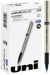 uni-ball DELUXE Rollerball, Stick Roller Ball Pen Fine-0.7mm, 12 Pack, Blue Ink (60053)