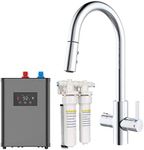 SIA 4-in-1 Chrome Boiling Tap with Instant Filtered Hot Water and Pull Out Spray Including Tank & Filter - BWT4CH