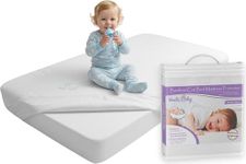 Premium Cot Bed Mattress Protector 70 x 140 cm Noiseless Waterproof Pad Cover Fitted Sheet Natural Bamboo Silent Topper for Baby Toddler Children Cotbed