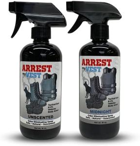 Arrest My Vest Odor Eliminating Spray for Body Armor, K-9's and vehicles 2 16 oz bottles, 1 Midnight Fragrance and 1 Unscented. Completely safe on all body armor, fabrics, upholstery and leather