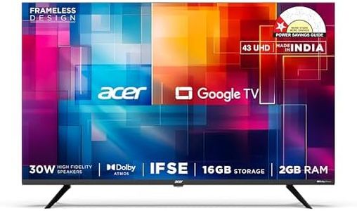 acer 109 cm (43 inches) G Plus Series 4K Ultra HD LED Smart Google TV AR43UDGGR2851AD