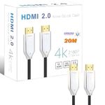 COOLCOLD HDMI Cable | 4K Fiber, HDMI to HDMI Cable | 20M, (AOC) Active Optical Cable, Ultra HD 2160P 18Gbps HDMI 2.0 Cord Supports 4K@60Hz, 10 HDR for TV, Laptop, PC, Projector (Black) 20Mtr