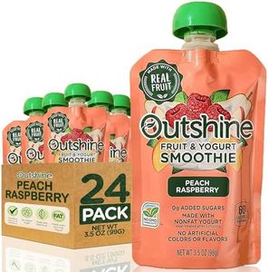 Outshine Fruit & Yogurt Smoothie Peach Raspberry, 24-Pack of 3.5oz Fruit & Yogurt Pouches