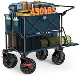 TIMBER RIDGE Push & Pull Double Decker Wagon, 400L Capacity & 450lb Load