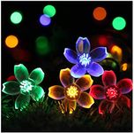 ANTEROOF Outdoor Solar Flower String Lights 8 Modes Solar Powered Fairy String Lights Waterproof 23ft 50 LED Fairy Light for Christmas Tree Garden Patio Fence Yard (50 LED Multicolor Flower)