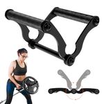 Ideashop V Bar Row Landmine Handle Attachment for Barbell Bars with Non-Slip Rubber Grip, T-Bar Double D Row Handle Attachments Gym Accessories for Olympic Bar Strength Training Weight Workout