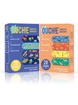 Aya Papaya Ouchie Non-Toxic Printed Bandages Double Combo (40 Pack) - Space Blue & Orange