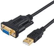 CableCreation USB to RS232 Serial Adapter with PL2303 Chipset, 10 FT USB to DB9 Pin Female Converter Cable for Cashier Register, Modem, Scanner, Digital Cameras,CNC etc, Black