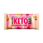 Pulsin - Plant Based Keto Protein Bars - Low Carb - 50g x18-7.5g Protein, 5.5g Fibre, 5.3 Carbs - Palm Oil, Dairy And Gluten Free Snack Bar - Choc Chip Raspberry