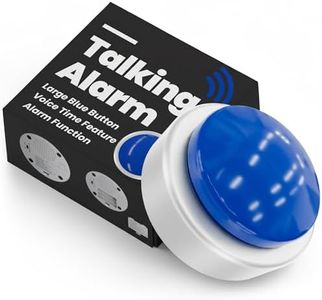 Talking Clock for Blind Elderly with English Voice & Alarm – Easy-to-Use Voice Announced Time & Date Talking Watches for the Blind | Big Button Interface, High/Low Volume, Gift for Elderly Loved Ones