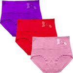 TERI BERI Women's Nylon Blend Hipsters (Pack of 3) (9008-HWP-Red-Purple-Peach-L_Red-Purple-Peach_L)