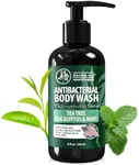 Antifungal Soap with Tea Tree Oil & Active Ingredients Help Treat & Wash Away Athletes Foot, Nail Fungus, Jock Itch, Ringworm, Body Odour & Acne. Antibacterial Defence Against Fungal Irritations - 240ml