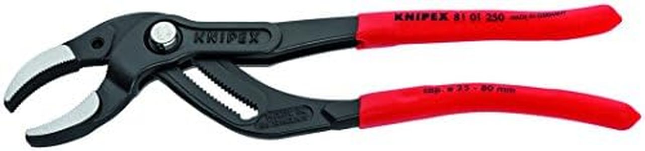 KNIPEX Tools - Pipe Gripping Pliers With Serrated Jaws (8101250), Red