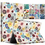 DuraSafe Cases For iPad Mini 3 2 1 Gen 7.9 Inch [ Mini 3rd 2nd 1st ] A1599 A1600 A1489 A1490 A1491 A1432 A1454 A1455 Printed Folio Magnetic Smart Protective Sleek & Classic Design Cover - Yarn Flowers