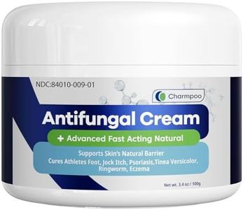 Charmpoo Antifungal Cream for Jock Itch: Anti Fungal Cream for Itchy Skin Relief Extra Strength - Ringworm Treatment for Humans - Athletes Foot Treatment for Feet 3.4 oz, 100g, White