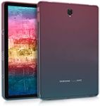 kwmobile TPU Silicone Case Compatible with Samsung Galaxy Tab S4 10.5 - Case Soft Flexible Protective Cover - Bicolor Dark Pink/Blue/Transparent