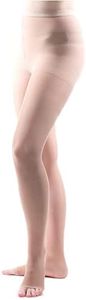 Allegro 20-30 mmHg Essential 32 Sheer Support Compression Pantyhose - Women's Compression Hose with Open Toe for Support, Nude, Medium