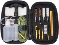 APCHYWELL 9mm Pistol Cleaning Kit, Handgun Cleaning kit for .357 .38 with 9mm Gun Snakes in a Rigid Zippered Container