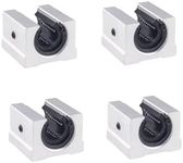 CHUANGNENG SBR12UU 12mm 4PCS Linear Bearing Block Aluminum Open Linear Motion Bearing Slide Unit with Open Bearing for Linear Rail